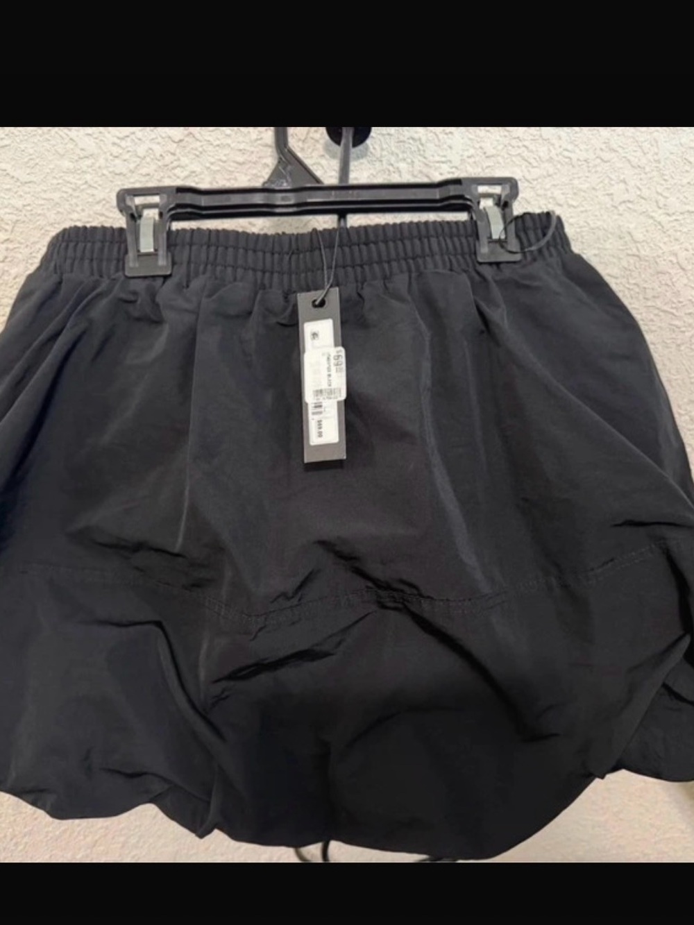 Steve Madden Black Athletic Elastic-Waist Shorts